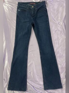 CINCH Lynden Dark Wash High Rise Flare Trouser Western Jeans 26/34” long tall